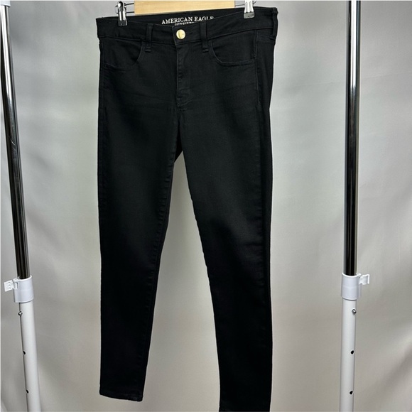 American Eagle Outfitters Denim - American Eagle Outfitters Black Super Super Stretch Skinny‎ Jeans Sz 8 Short